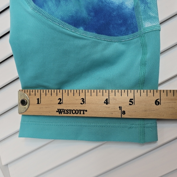 SPYDER Capri Leggings Blue Tie Dye Mesh Panel Crop Activewear Pants Women Medium - Picture 6 of 7
